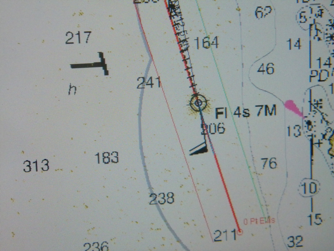 Electronic chart showing trackline off Cape Prince of Wales, the westernmostpoint of North America