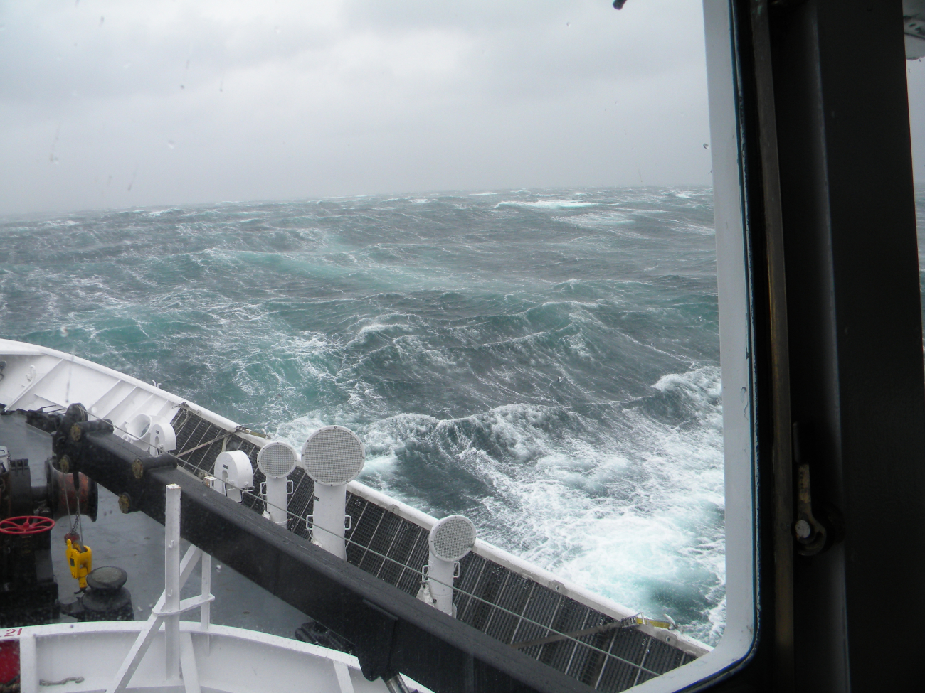 NOAA Ship FAIRWEATHER going with the flow in a Chatham Strait storm