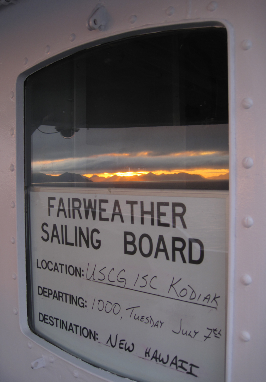 Sailing board on the NOAA Ship FAIRWEATHER