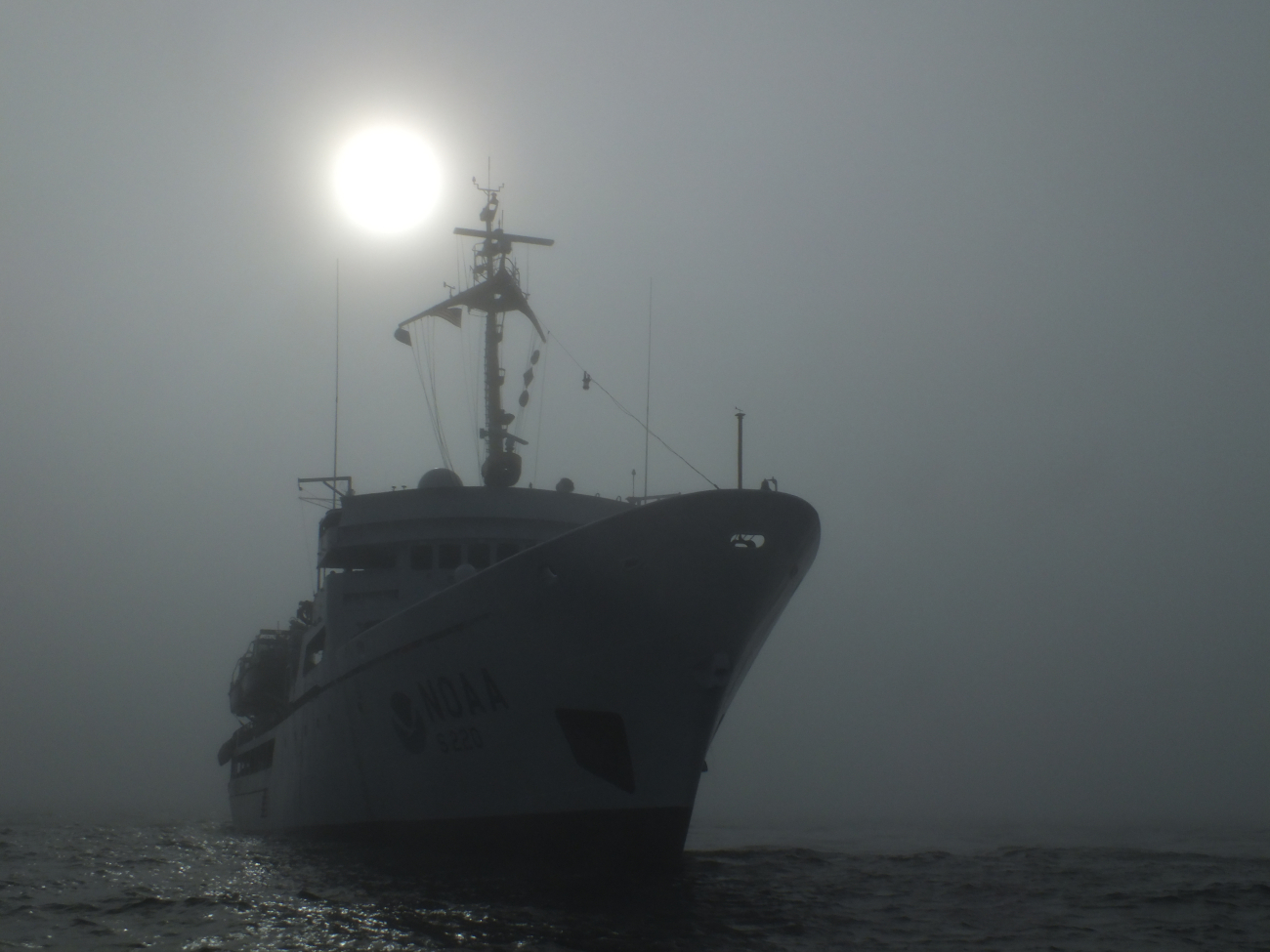 NOAA Ship FAIRWEATHER in Arctic fog