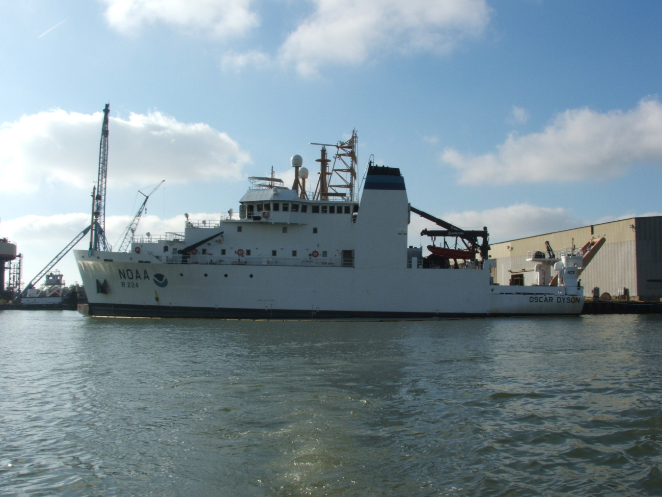 NOAA Ship OSCAR DYSON, nearly ready for delivery from shipyard