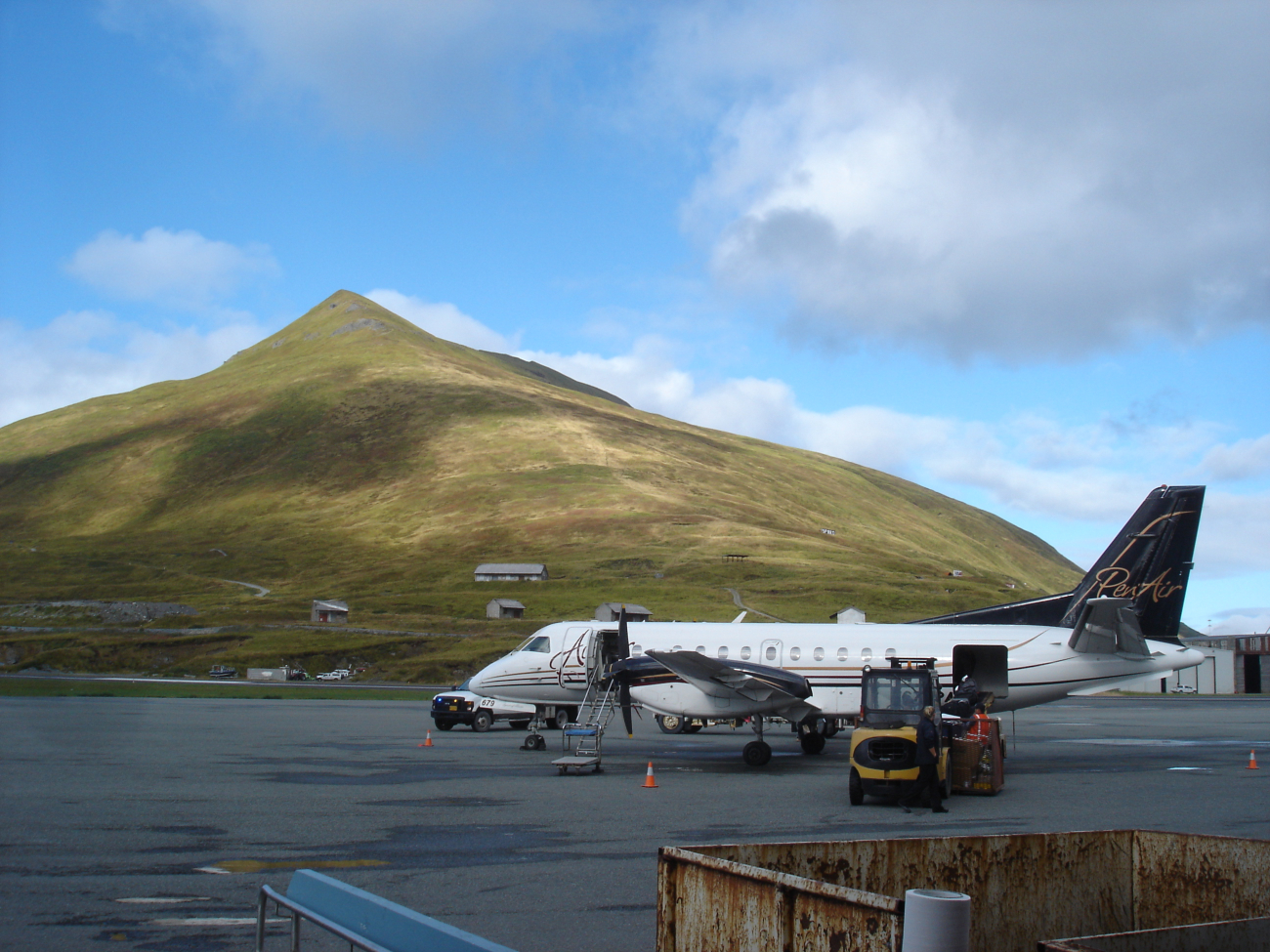 The way to get to Dutch Harbor if one is meeting a ship