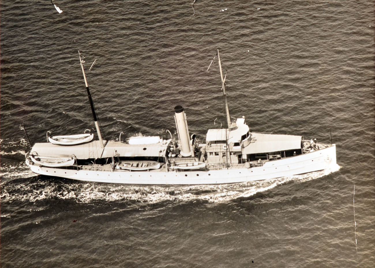 Coast and Geodetic Survey Ship BACHE in the Florida Keyson a test of air photobathymetry