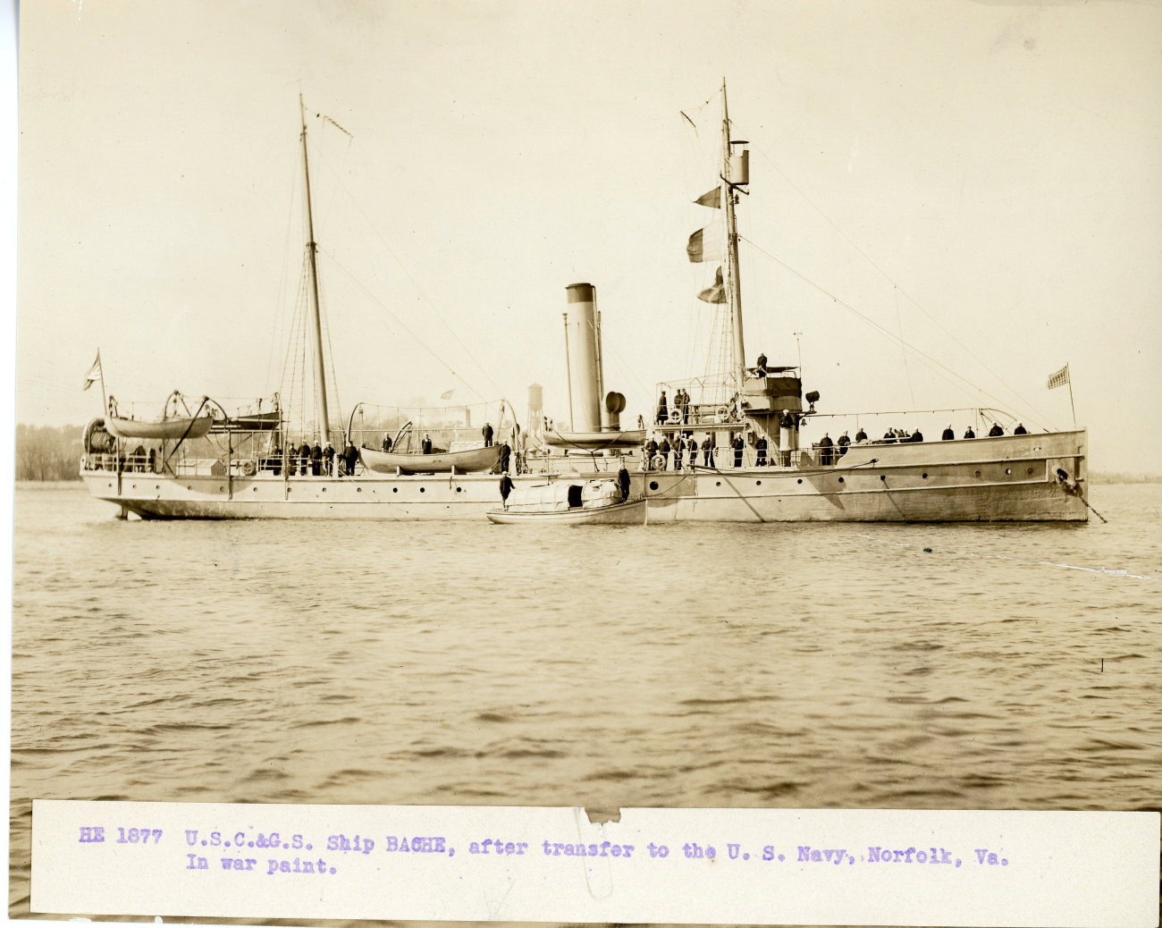 The second C&GS; Ship BACHE during time transferred to Navy duringWorld War I