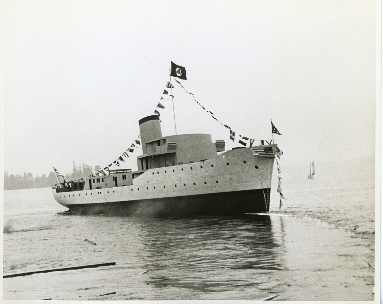 The new USC&GS; Ship EXPLORER shortly after launching