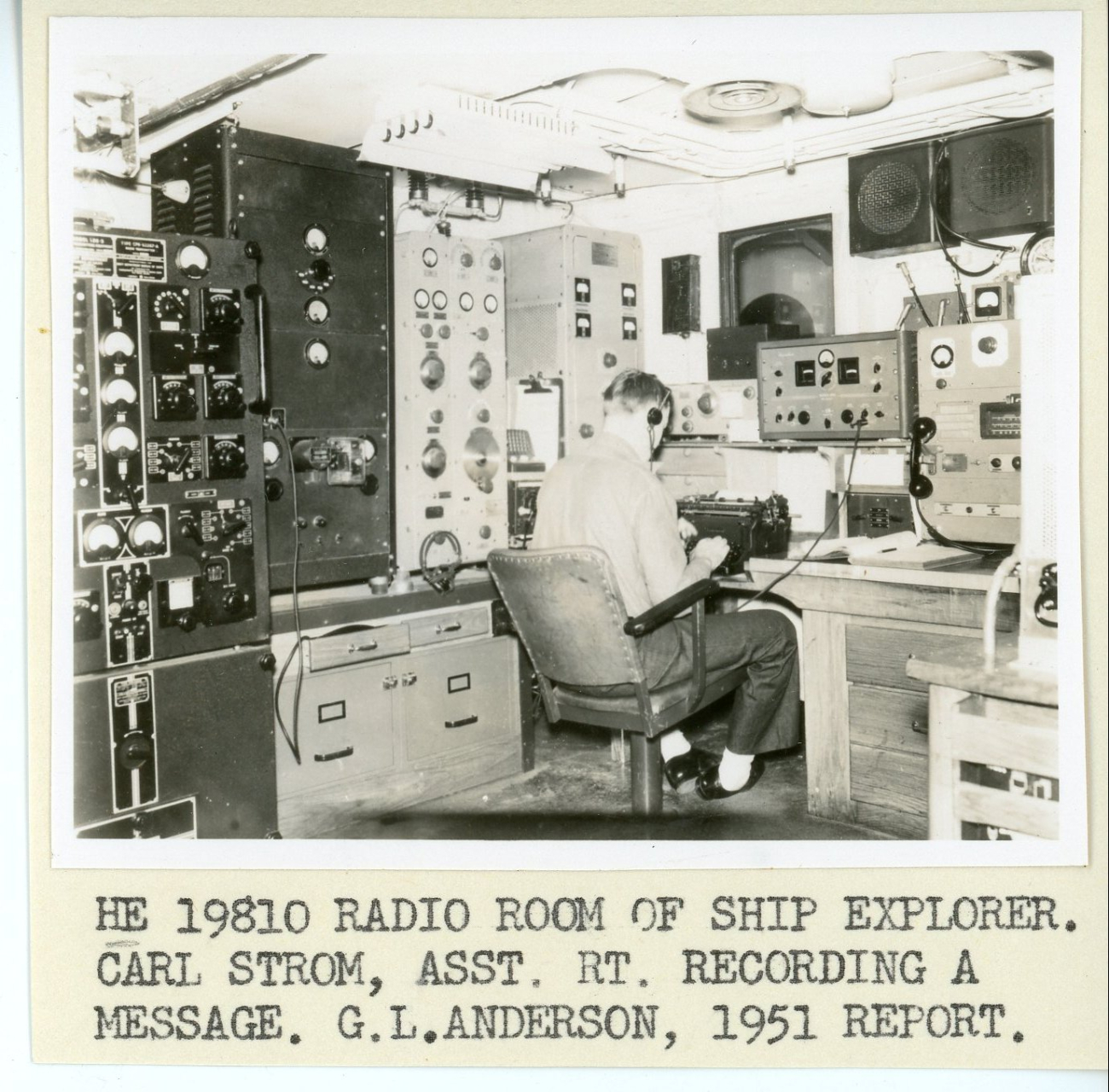 Radio room of the USC&GS; Ship EXPLORER