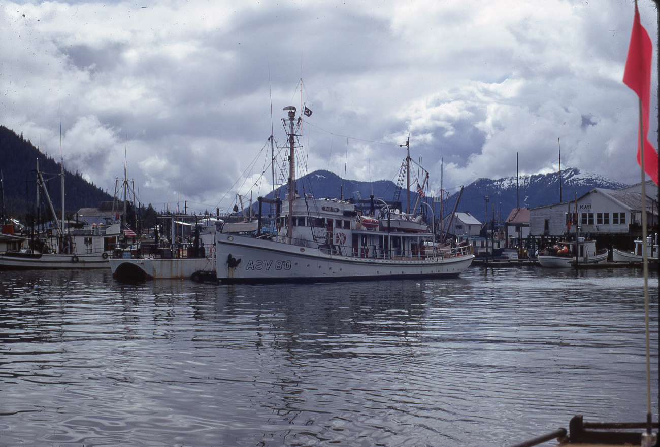 Coast and Geodetic Survey Ship PATTON tied up in Ketchikan