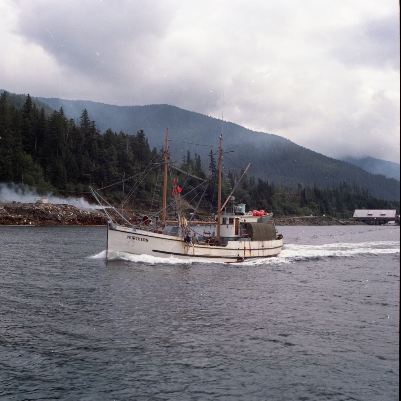 A fishing vessel seen from the USC&GS; Ship PATTON, probably nearKetchikan