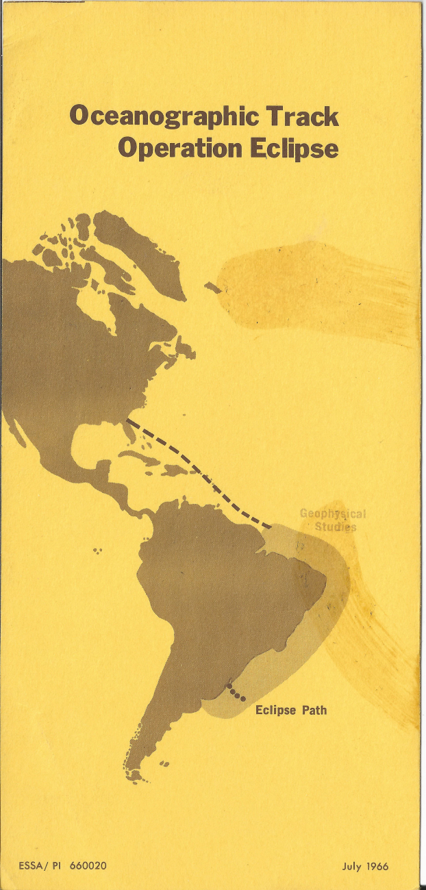 Cover of Eclipse Expedition brochure, the first major expedition of the USC&GS;Ship OCEANOGRAPHER