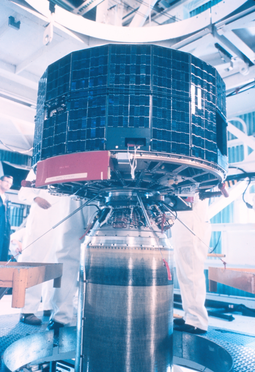 TIROS satellite mated to rocket for launching