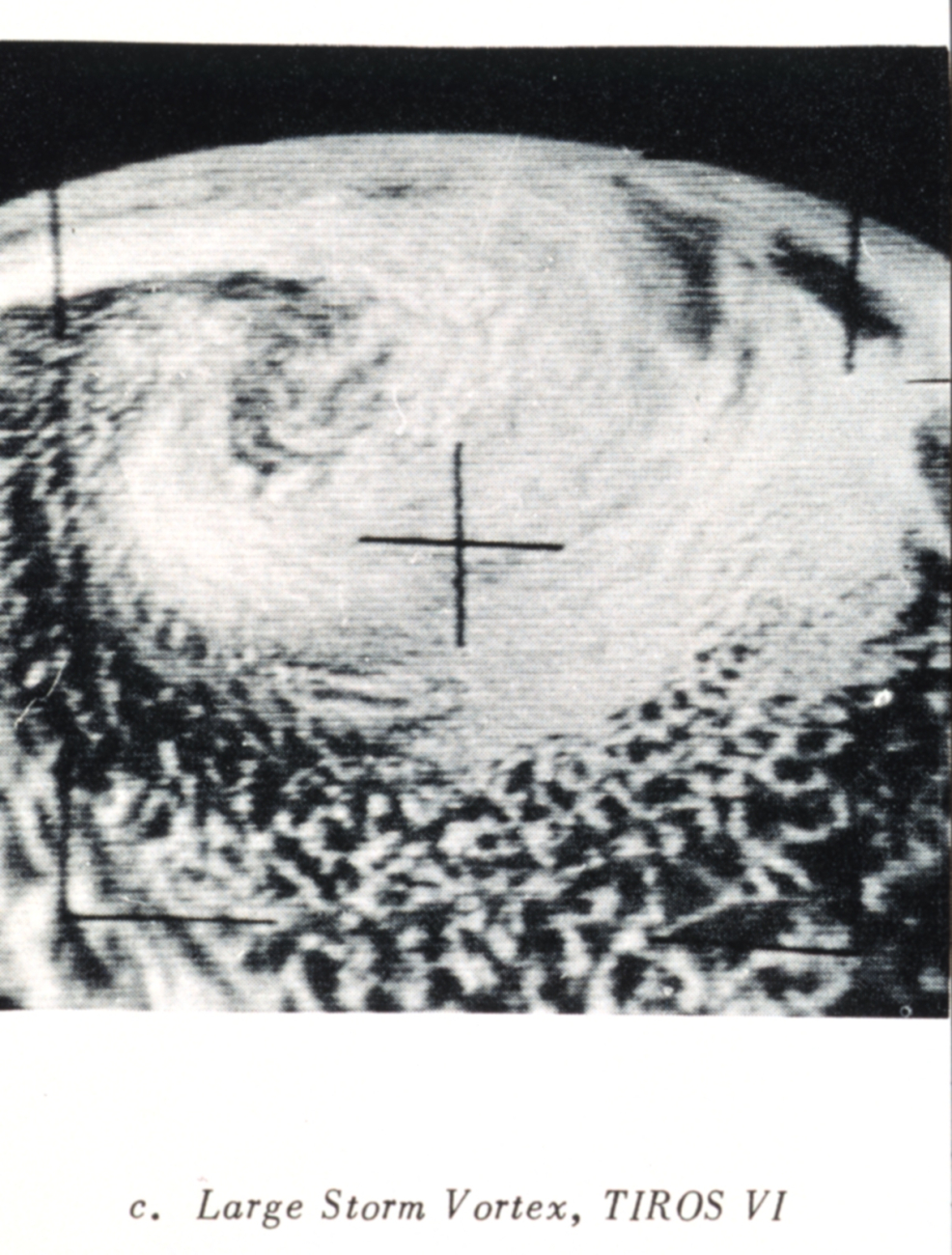 A large storm vortex imaged by TIROS VI