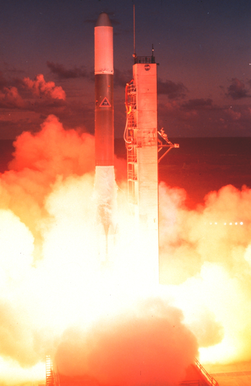 The launch of GOES-A, designated GOES 1 upon becoming operational