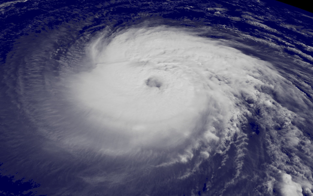 Hurricane Isabel in the open Atlantic Ocean