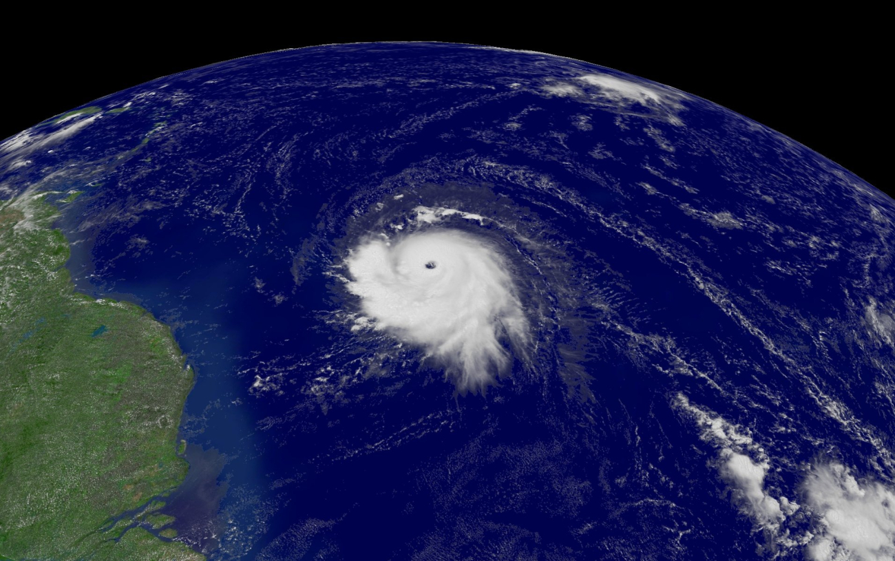 Hurricane Ivan in the Atlantic Ocean east of the Caribbean Sea