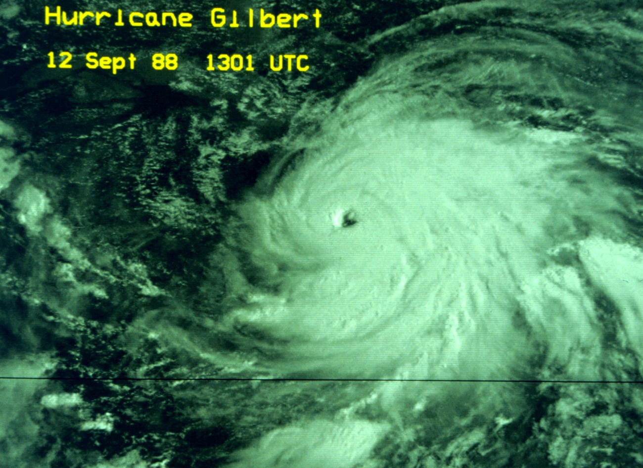 Hurricane Gilbert in the Caribbean Sea