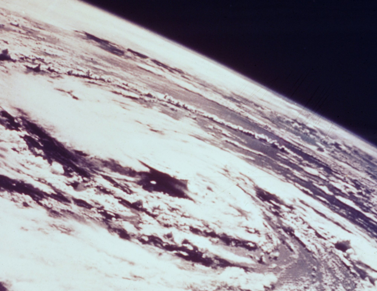 Hurricane Gladys as seen from Apollo 7 in its 99th revolution of the Earth