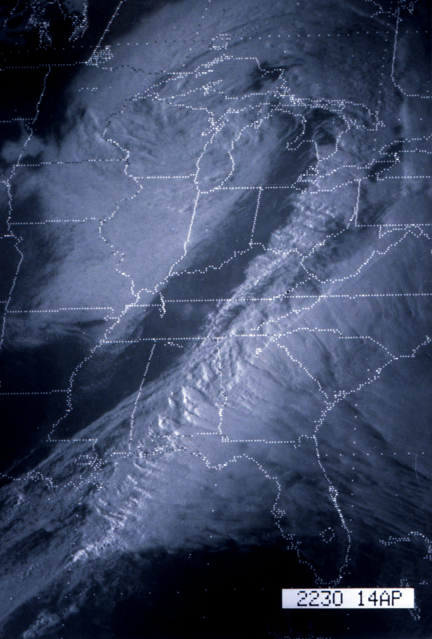 Frontal system extending from the Ohio Valley to the Gulf Coast