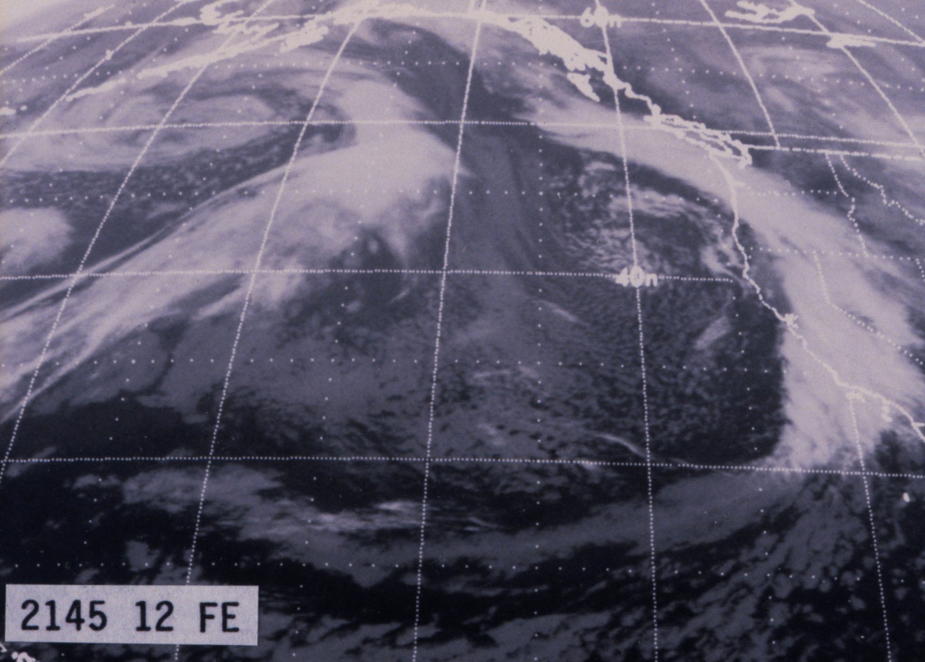 Two large storms in the northeast Pacific Ocean