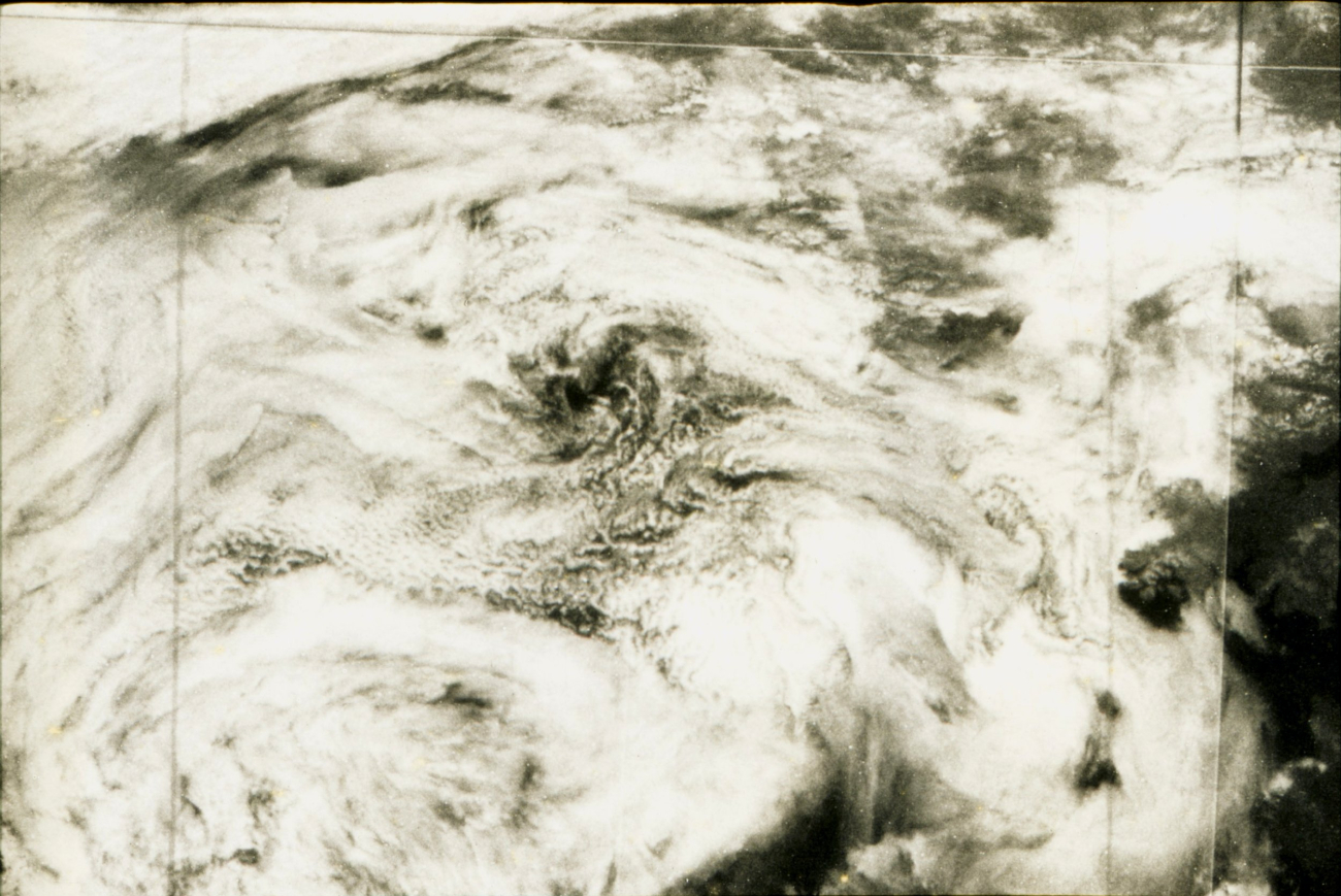 A very strange assemblage of clouds as seen from satellite