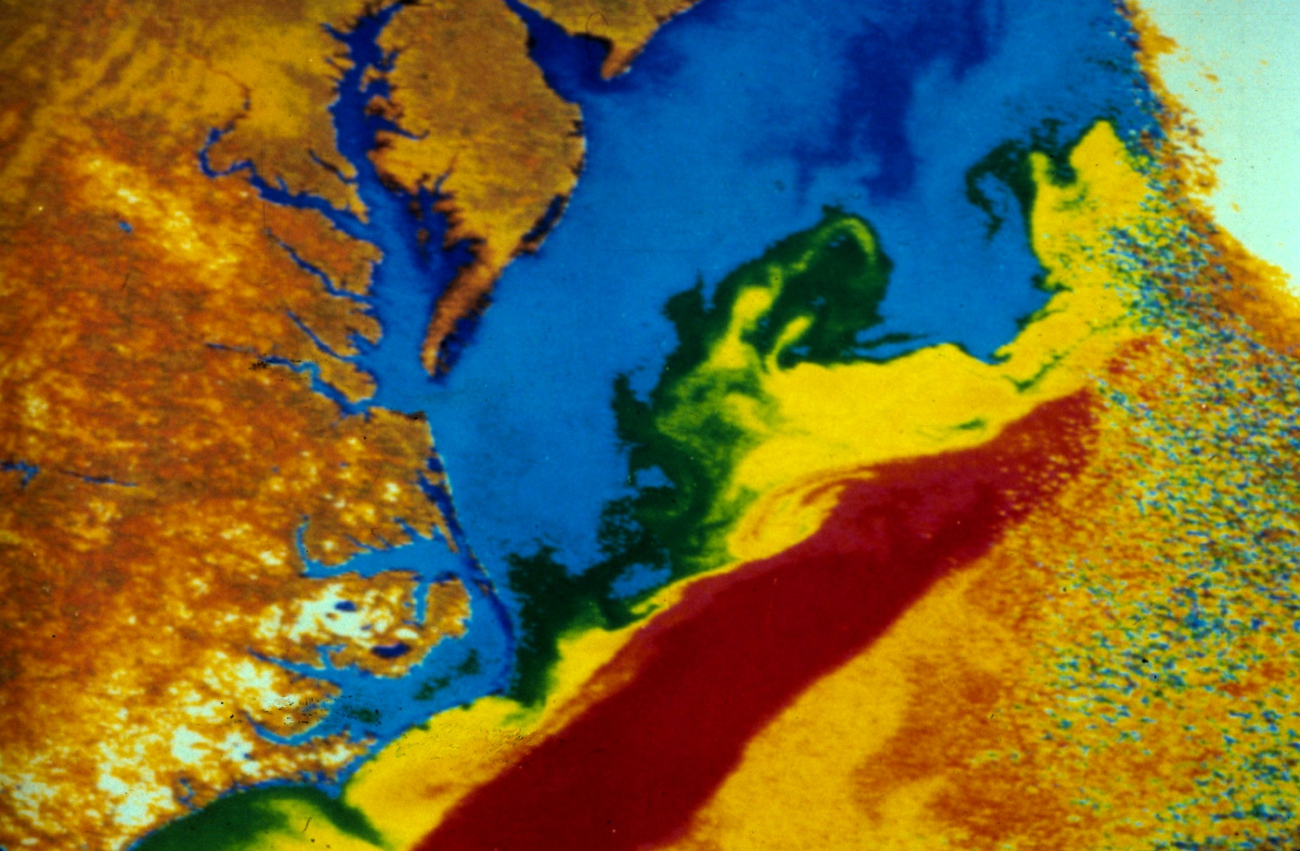 Infrared imagery of Gulf Stream off the Virginia Capes