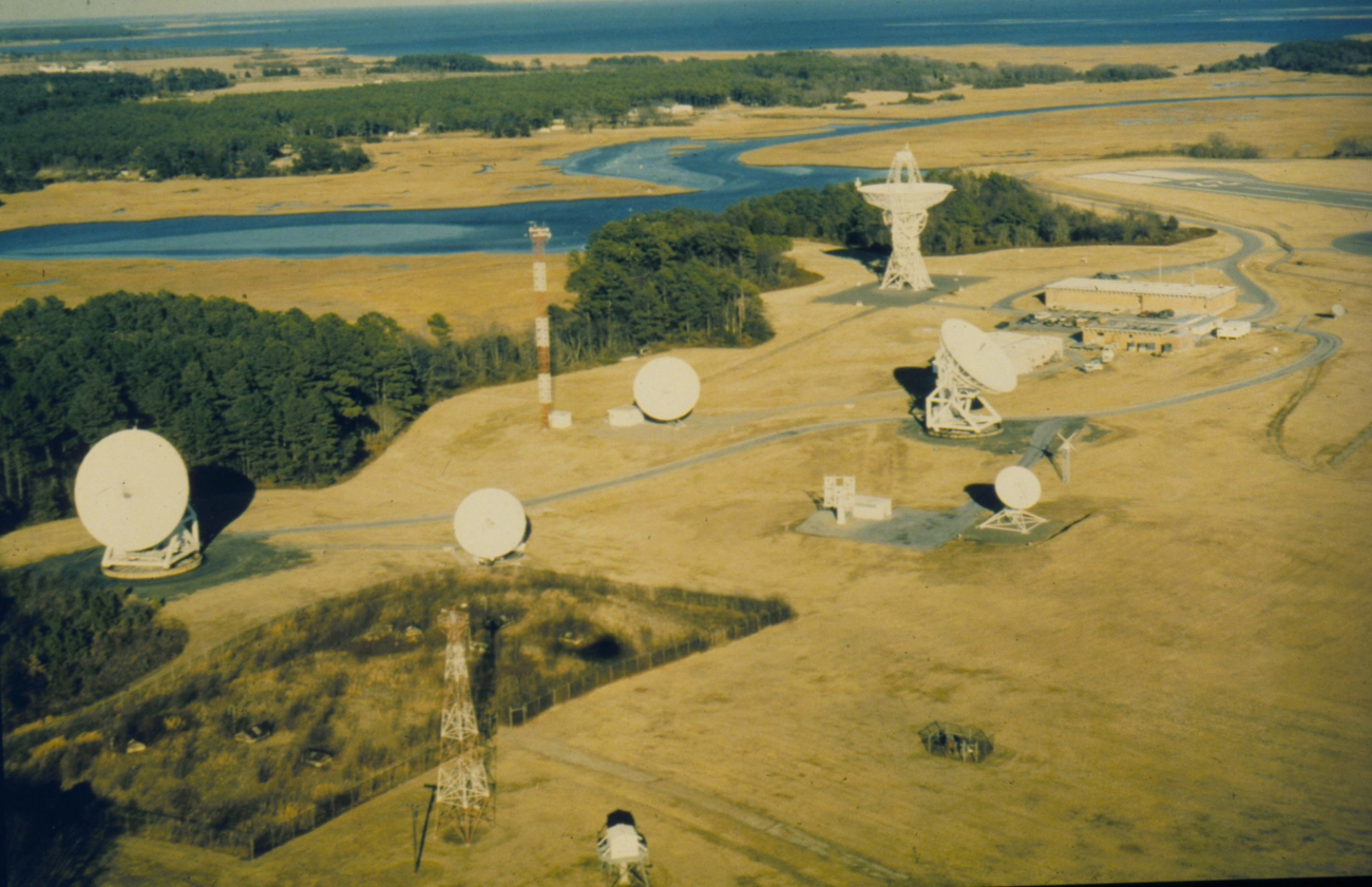 Satellite signal receiving station at Wallops Island, Virginia