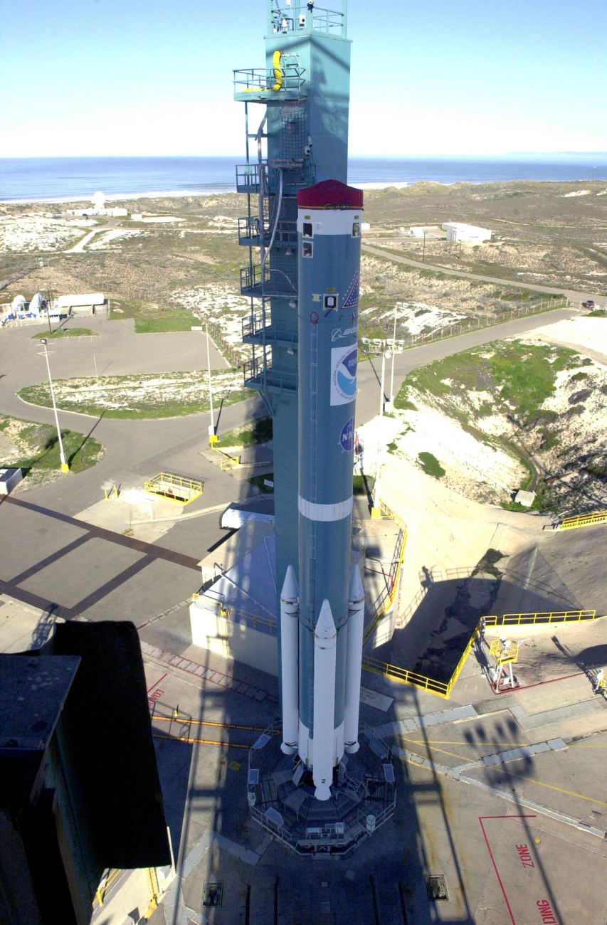 NOAA-N launch vehicle prior to mating with satellite