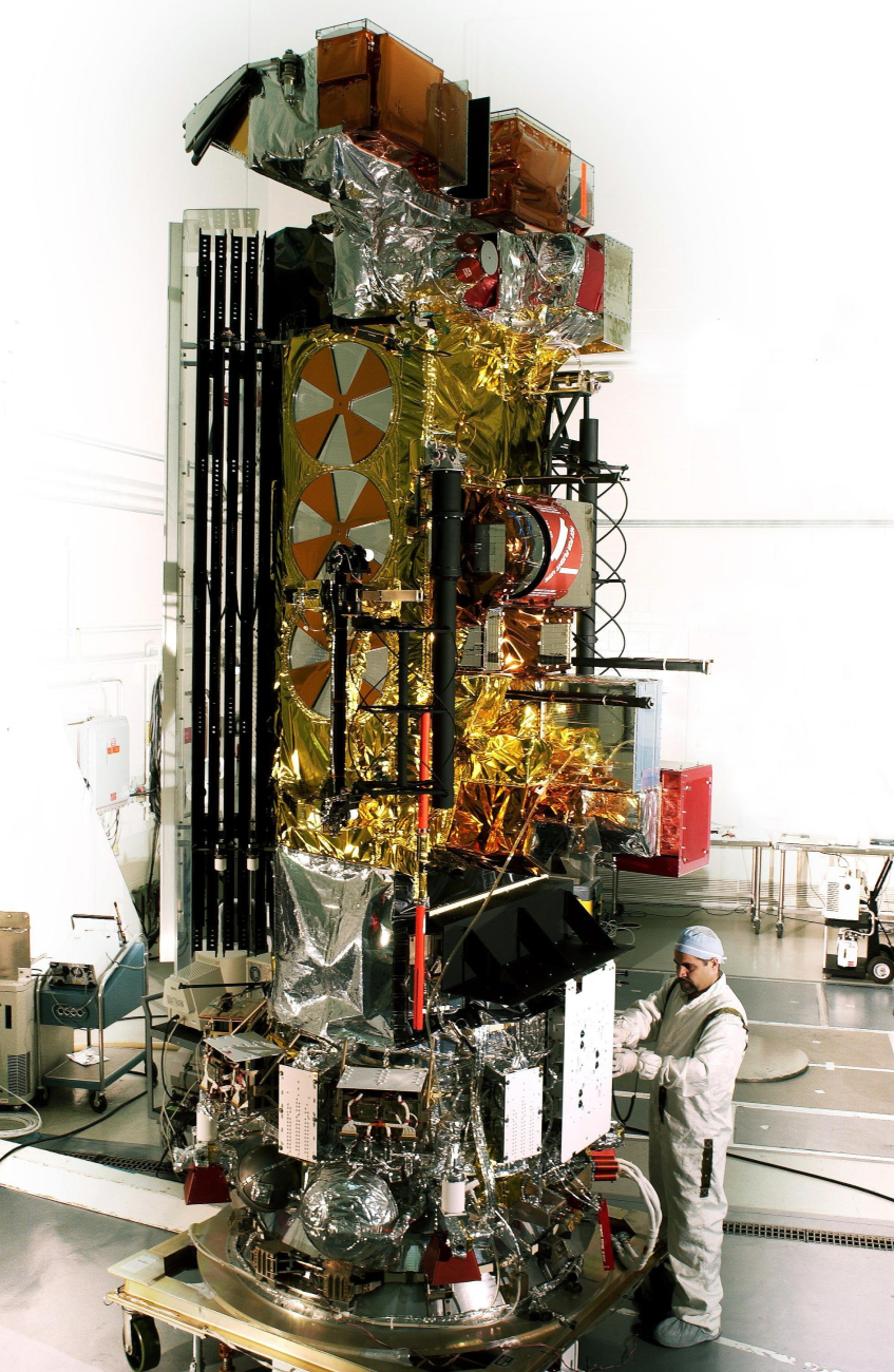 NOAA-M spacecraft being prepared for launch