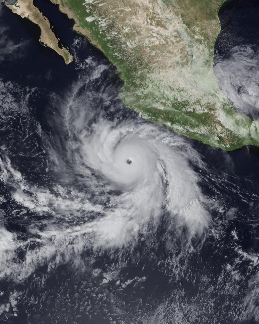 Hurricane Rick off the west coast of Mexico