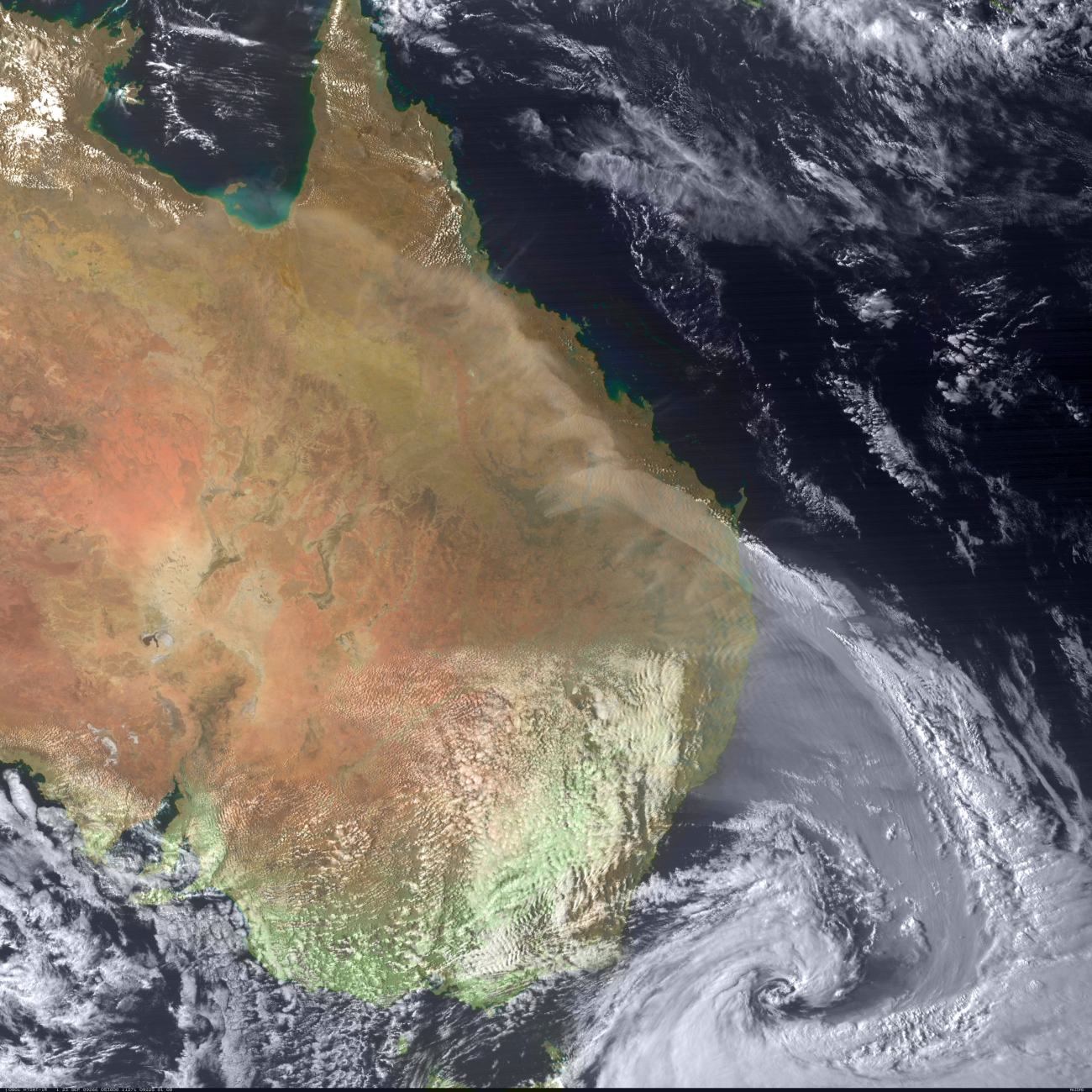 Extratropical cyclone off the SE coast of Australia