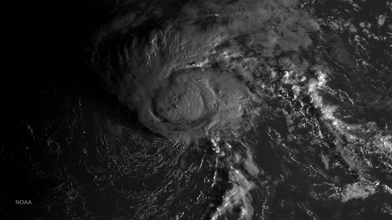 GOES West closeup of Tropical Storm Ana in the Pacific Ocean