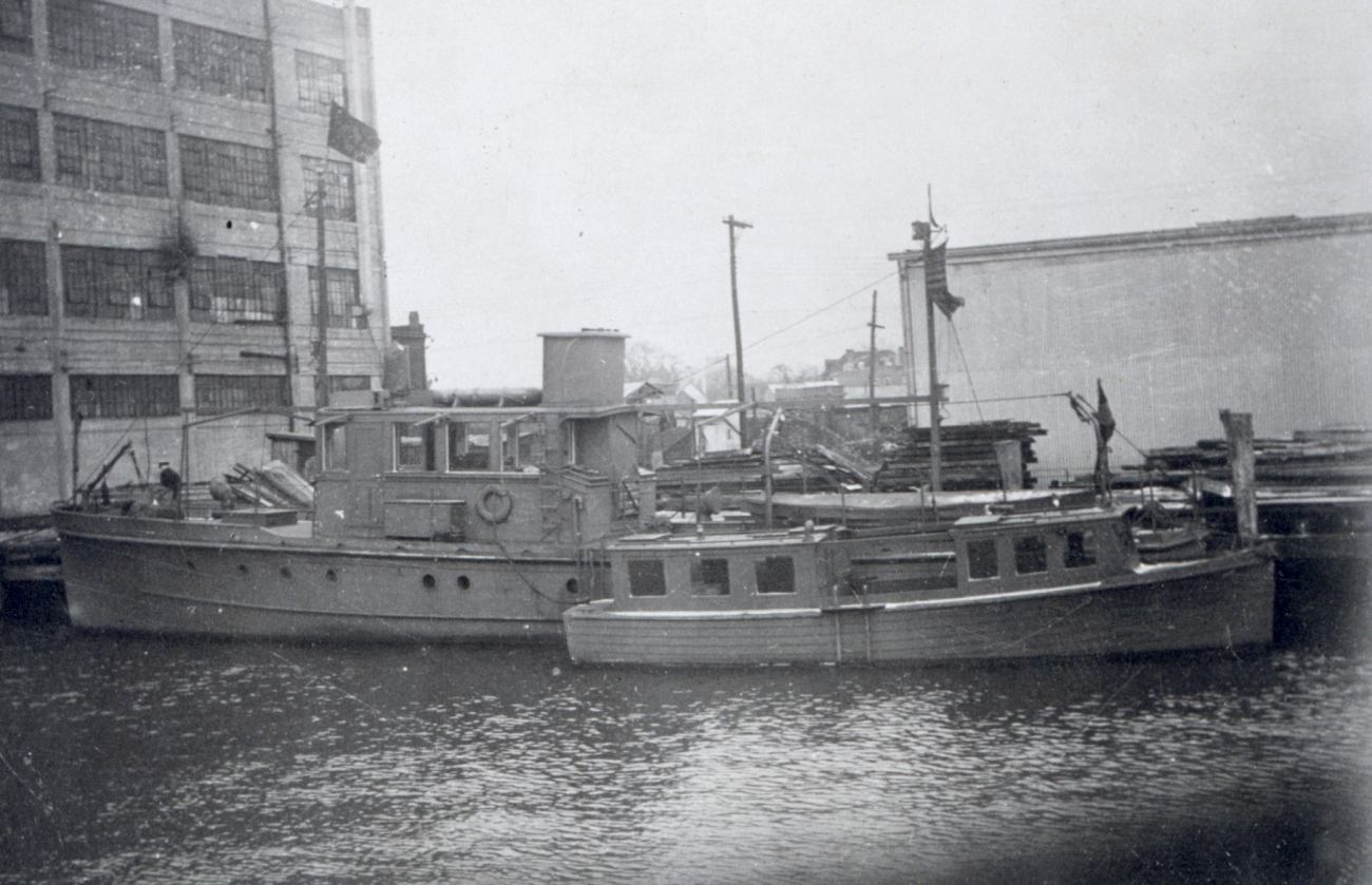 Coast and Geodetic Survey Ship GILBERT with launch outboard