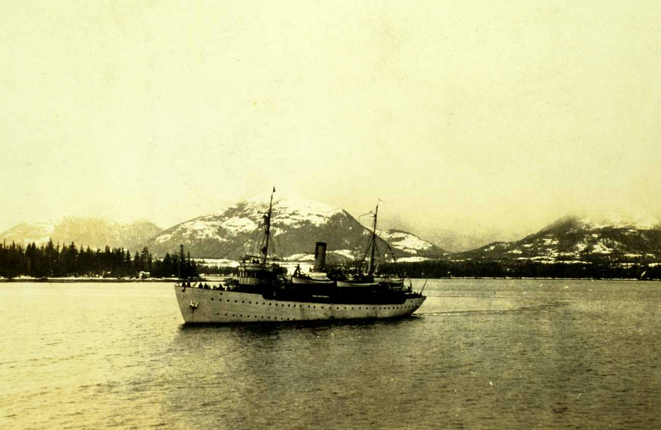 Coast and Geodetic Survey Ship SURVEYOR arriving at Ketchikan