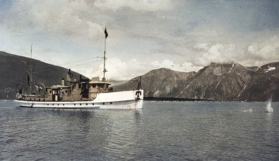 Coast and Geodetic Survey Ship WESTDAHL-note splash from lead