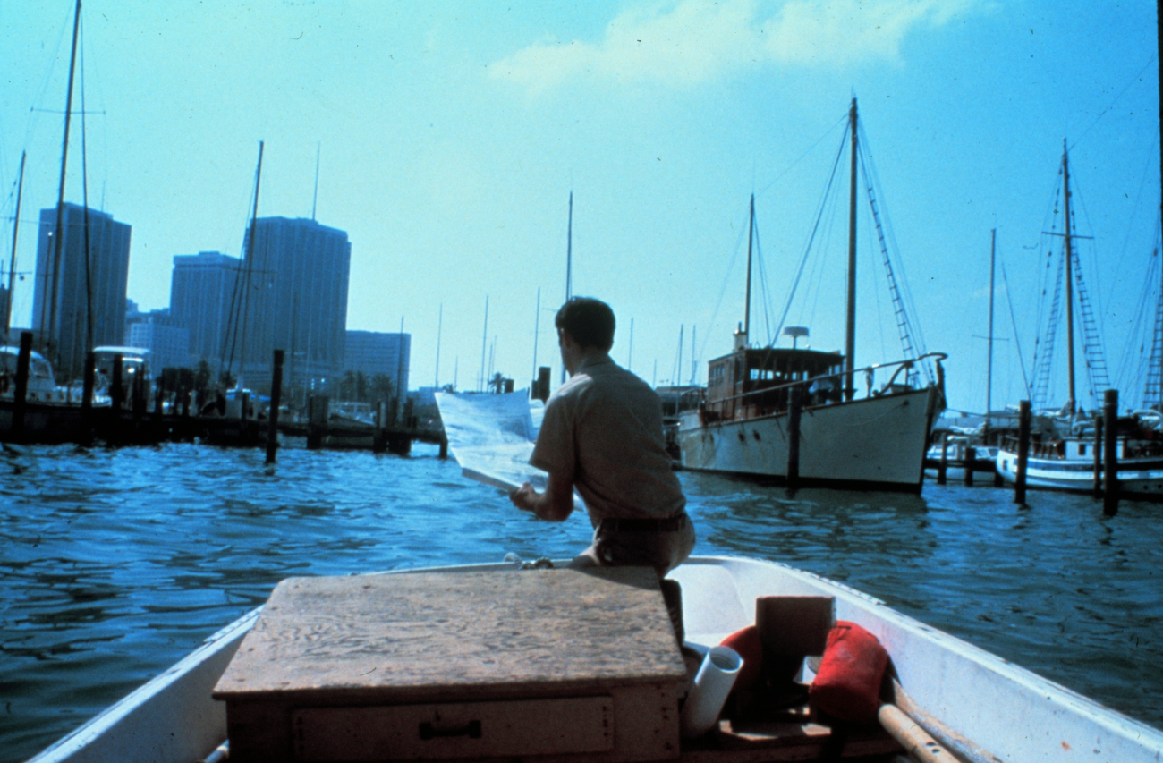 Checking aids to navigation from Boston Whaler