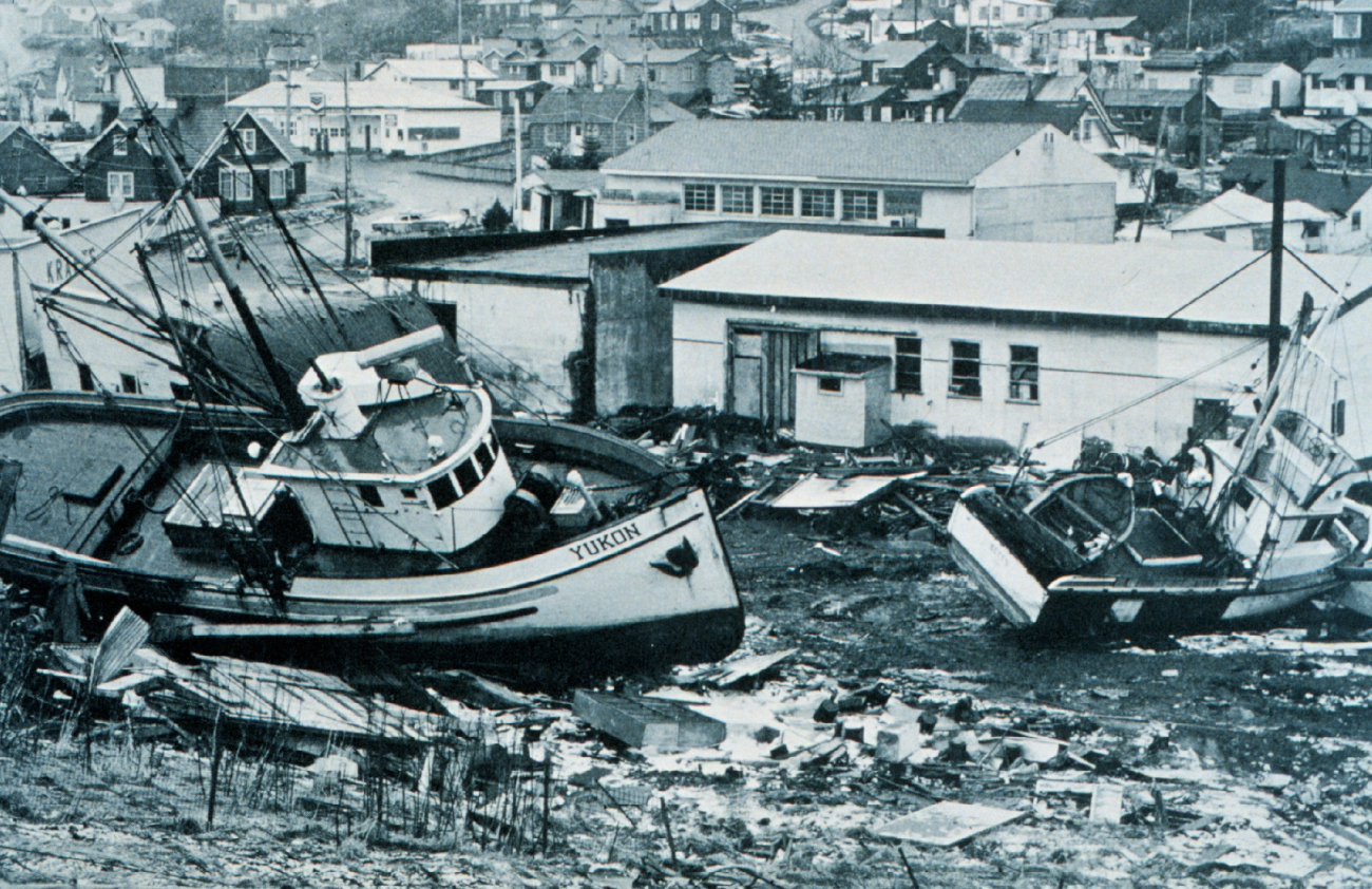 Tsunami damage at Kodiak