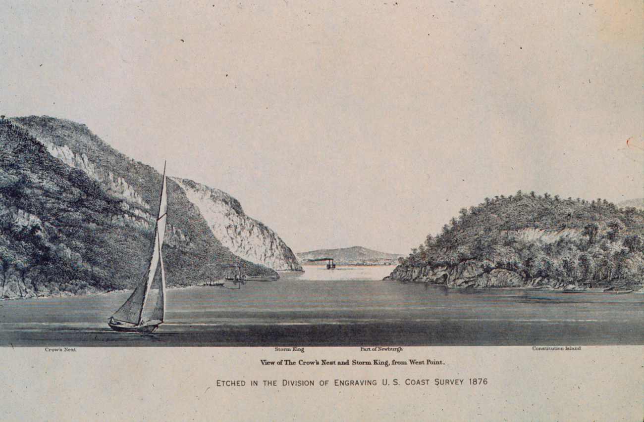 Coast Survey engraving of the Hudson River near West Point