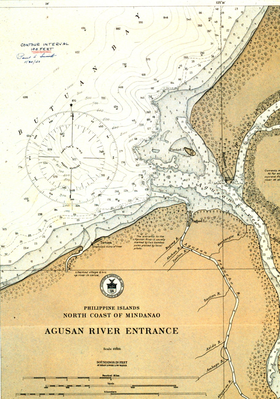 Chart of Agusan River Entrance, Philippine Islands