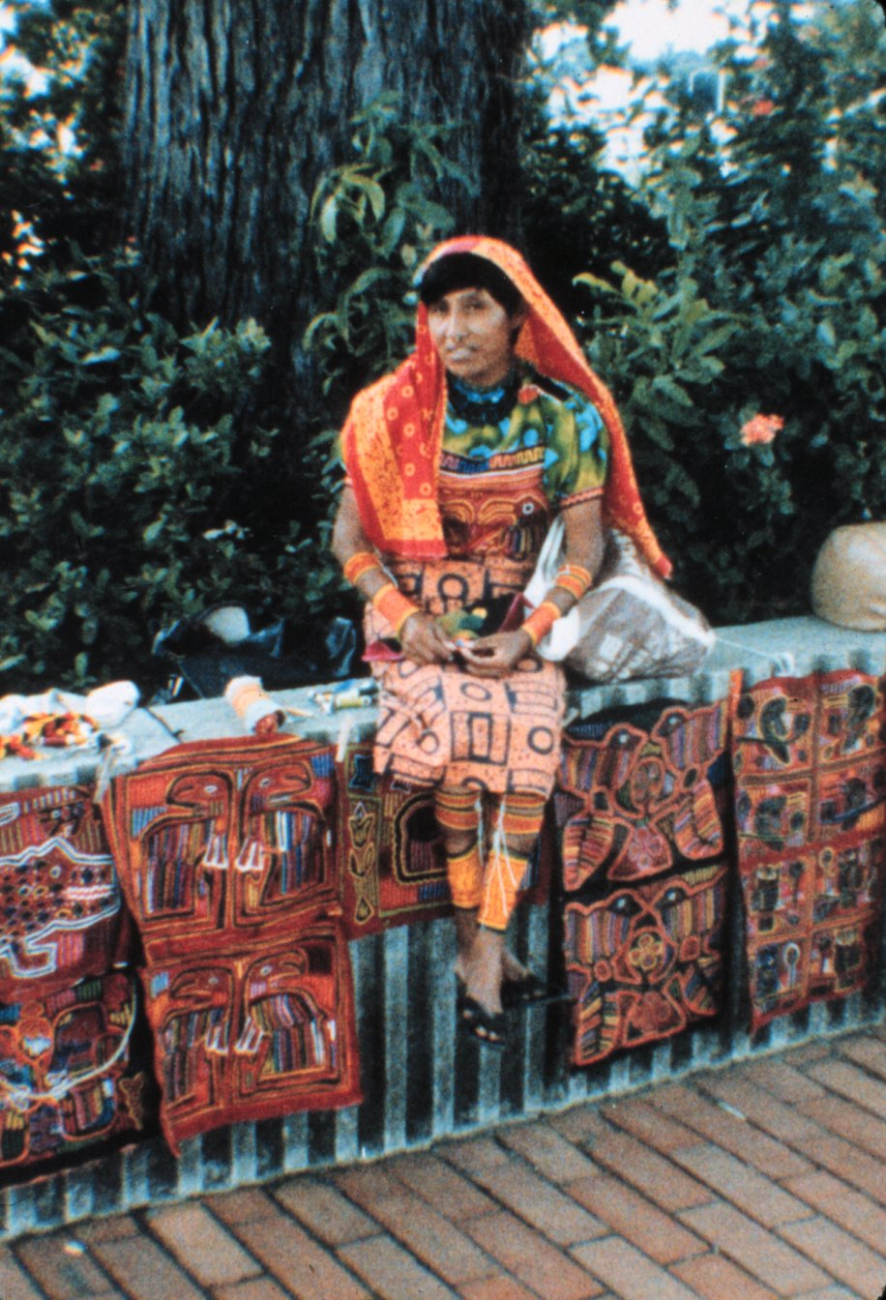 A Panamanian Indian lady dressed in her finery