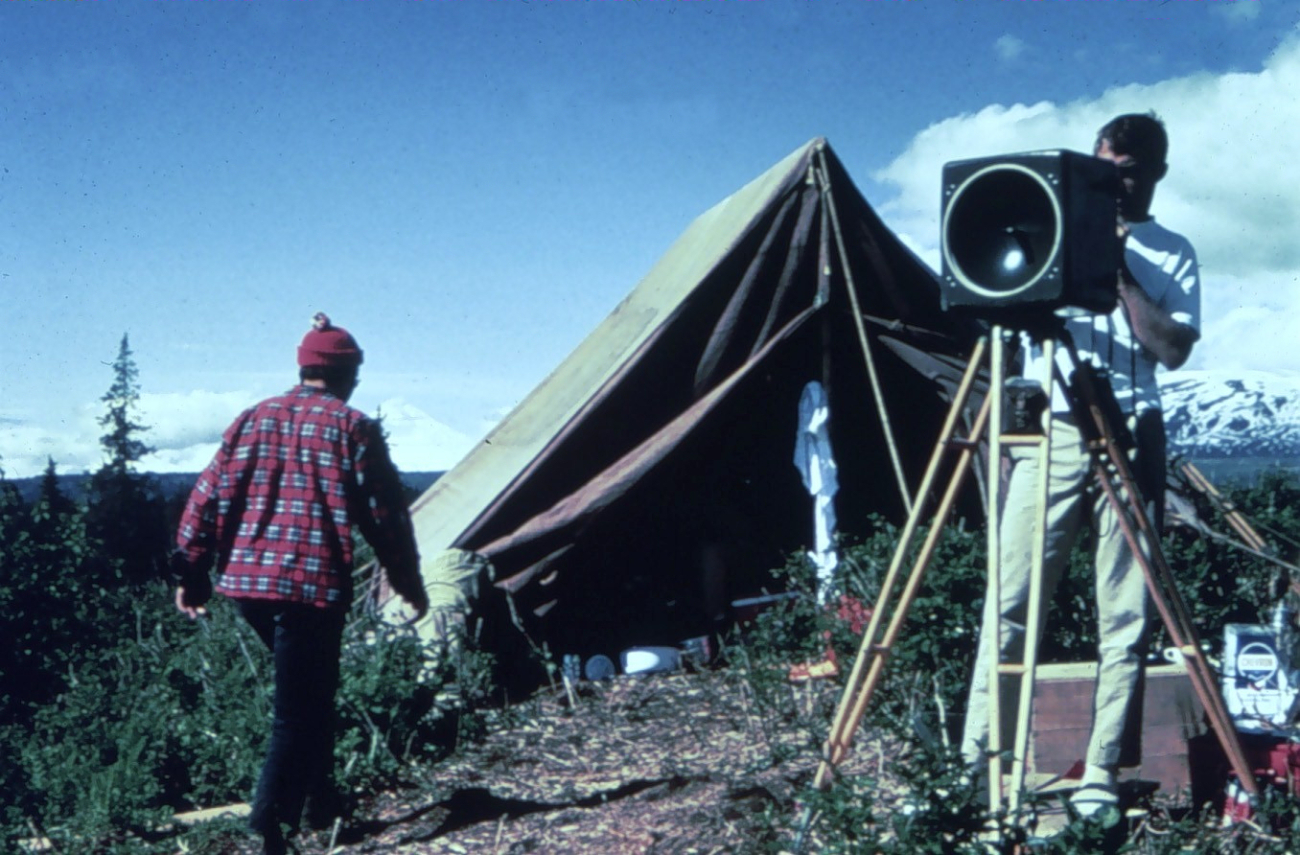 Shore camp for Tellurometer and angle measurements