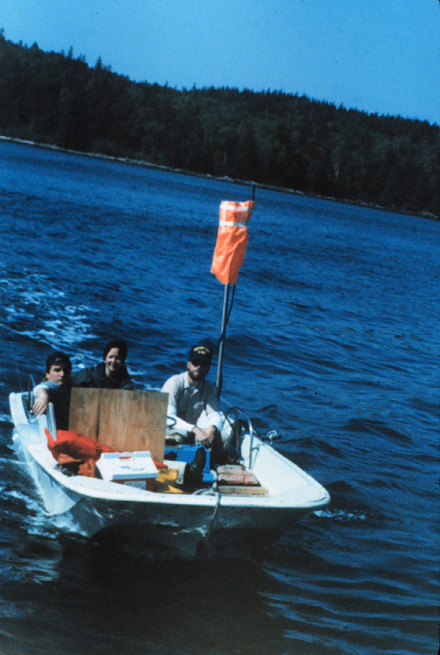 Boston Whaler outfitted for hydrography