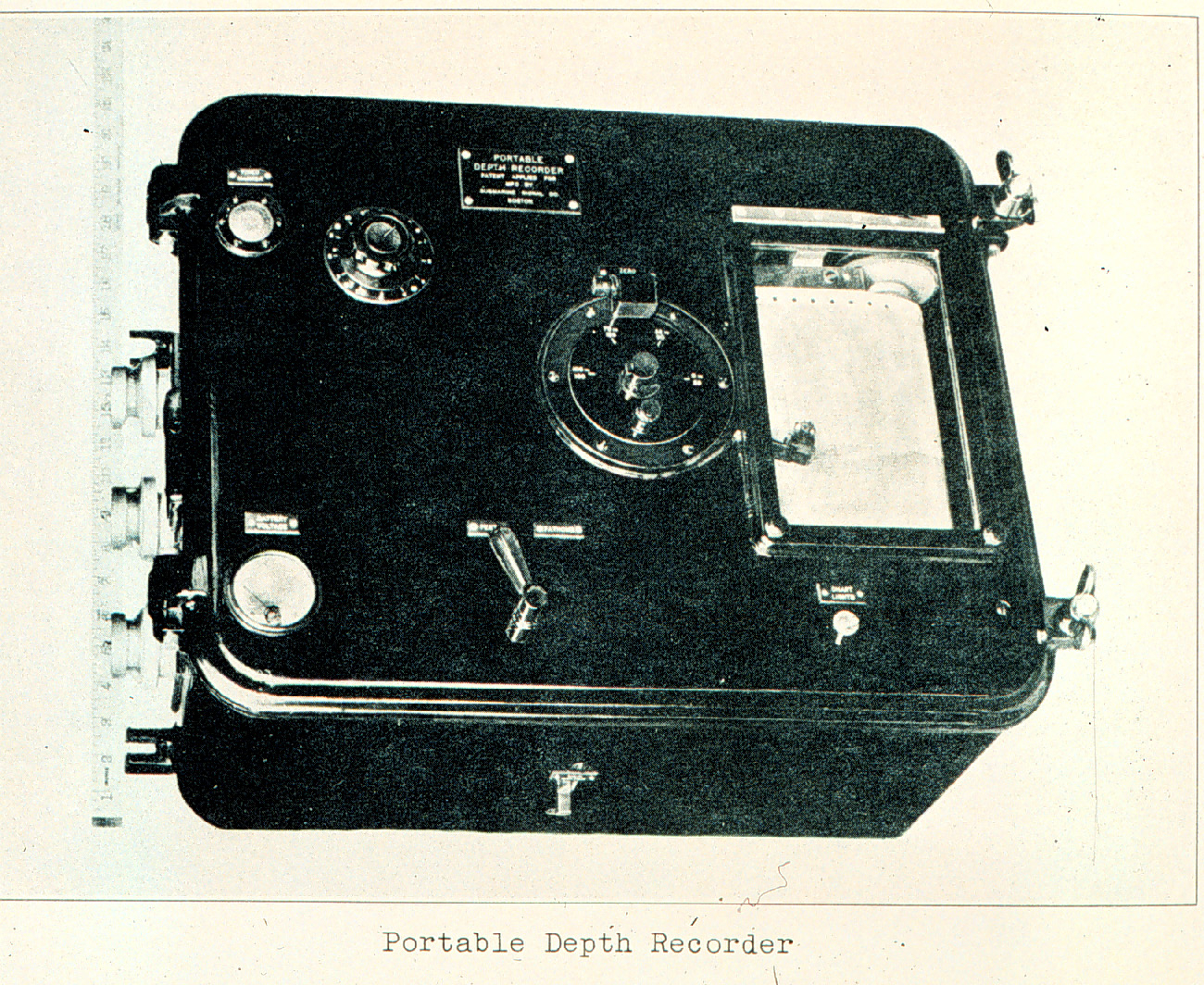 Prototype portable depth recorder used as part of 808 fathometer system