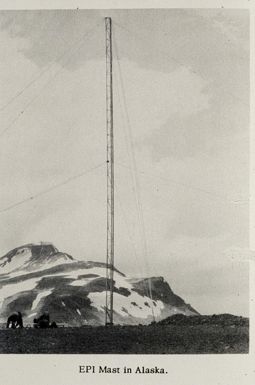 EPI antenna mast used in Bering Sea operations
