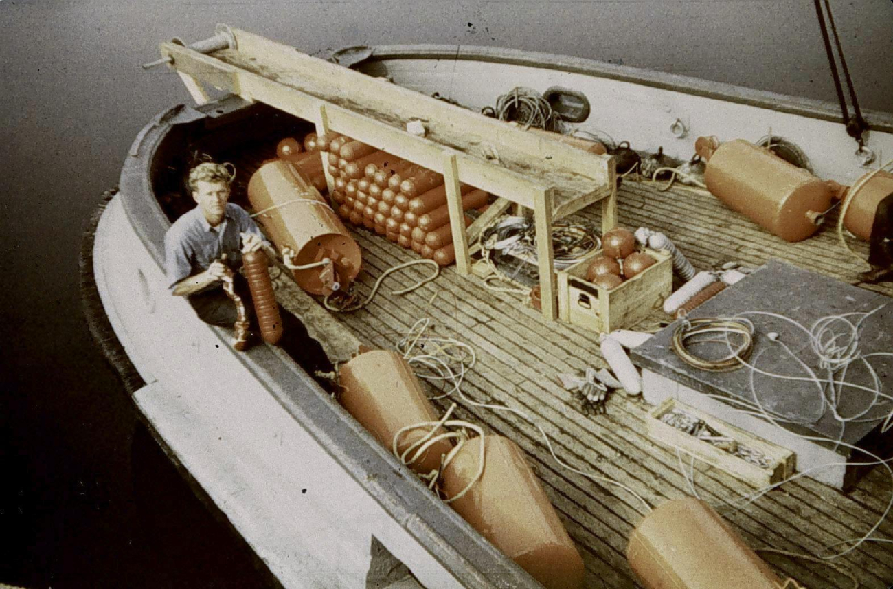 Wiredrag gear on the stern of the LESTER JONES