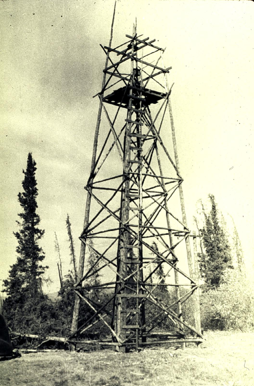 Wooden signal being built in Alaska
