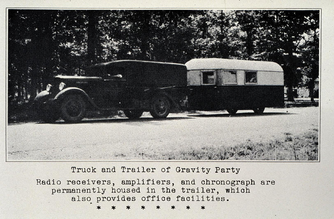 Truck and trailer of the gravity party