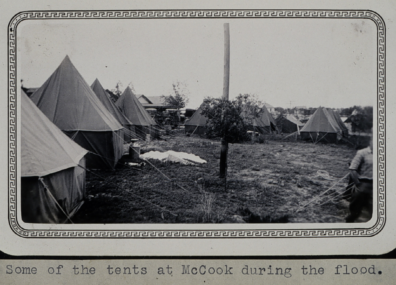 The camp at McCook during the floods along the Republican River