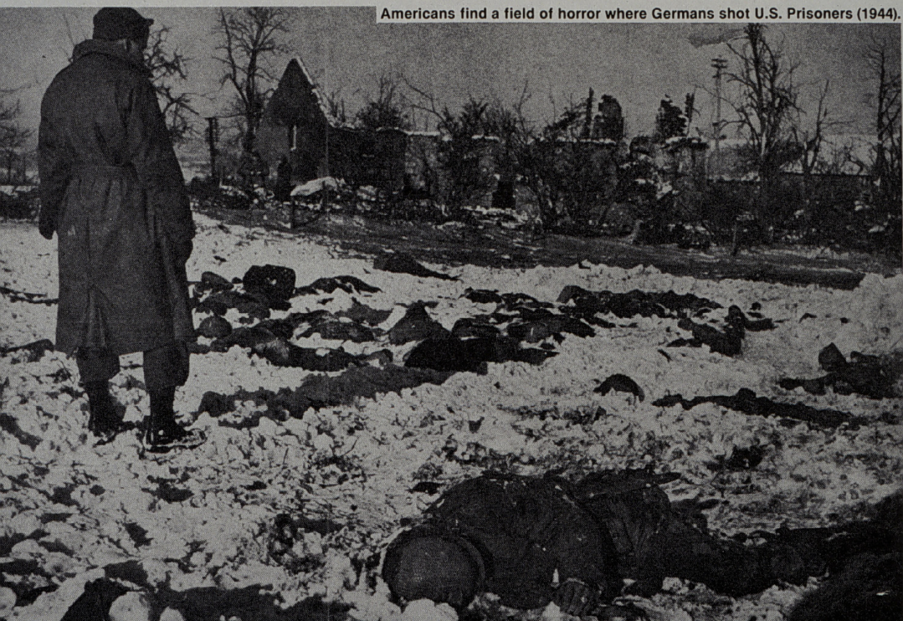 Malmedy Massacre - approximately 70 members of Battery B killed after captured