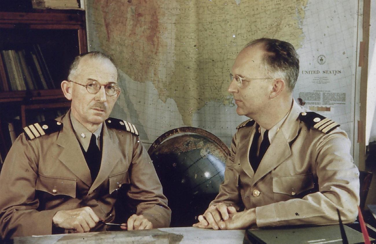Commander Frank Borden and Lieutenant Commander Paul A