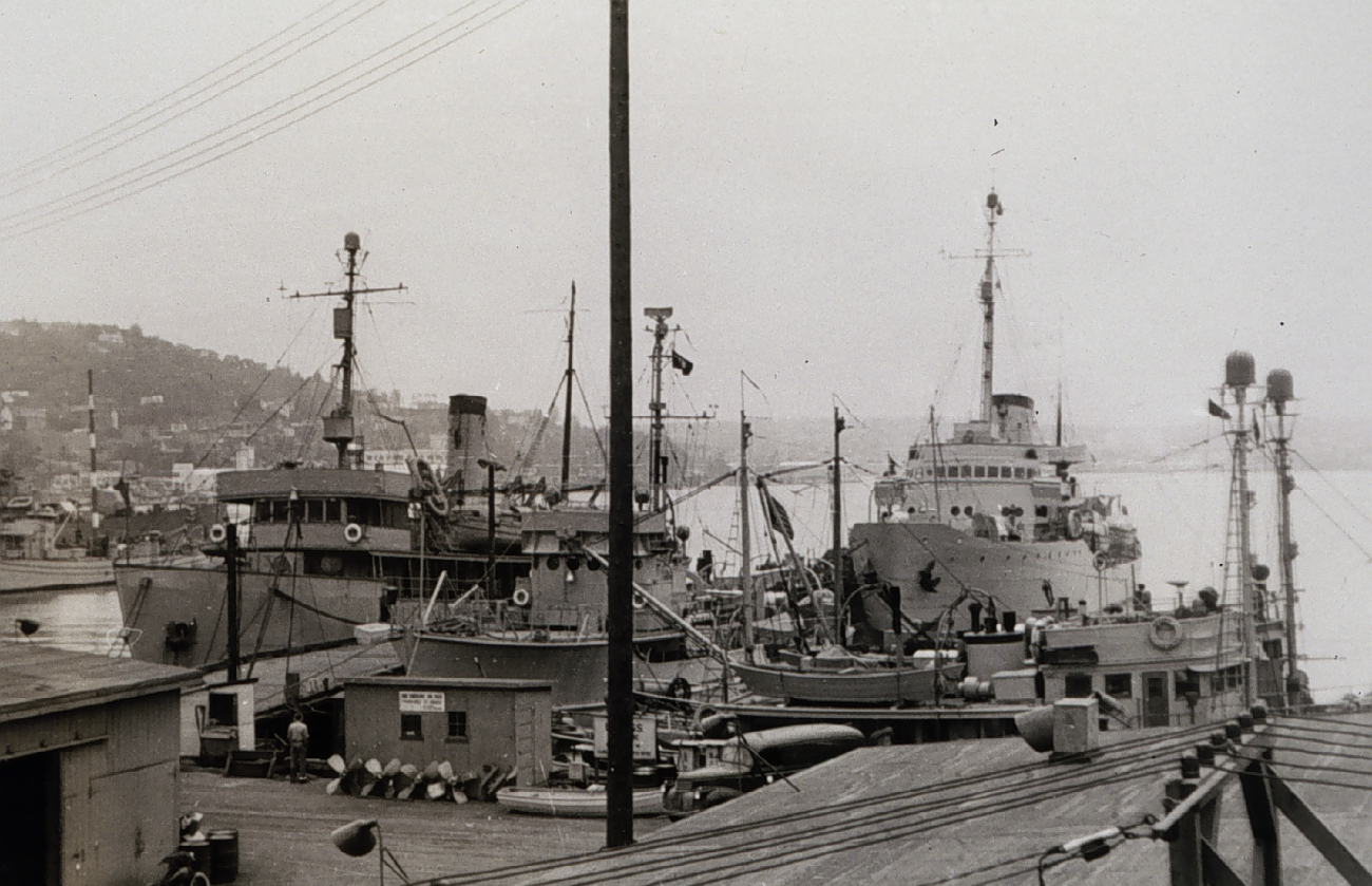 Seattle ship base on Lake Union