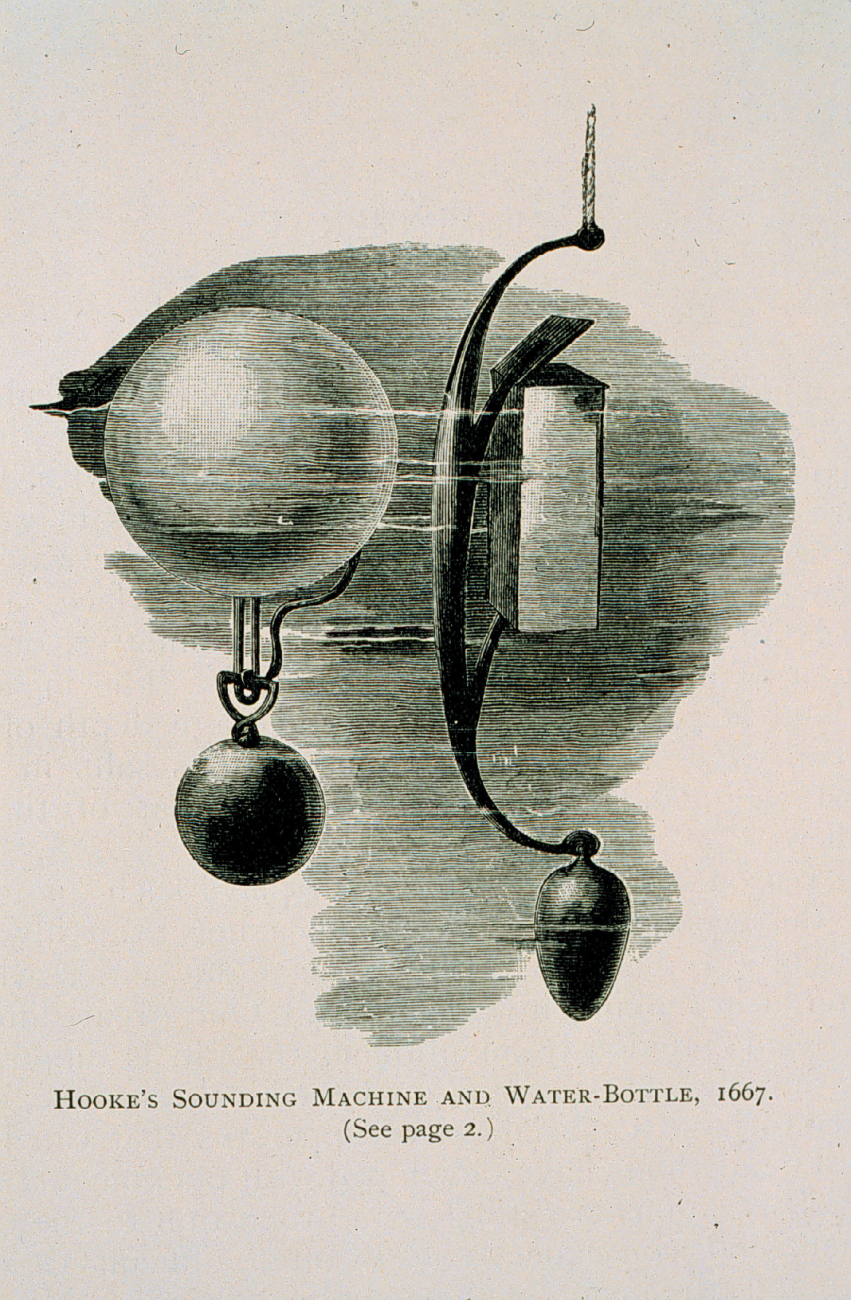  Sounding machine devised by Robert Hooke